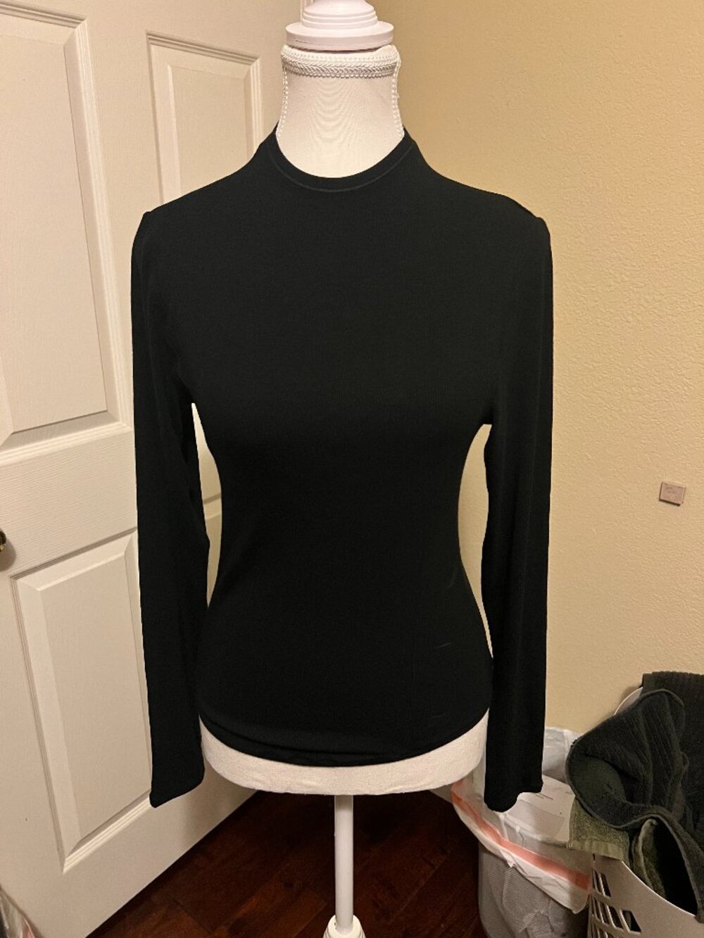 Oner Active Mellow Rib Mock Neck Long Sleeve Top | Black - L